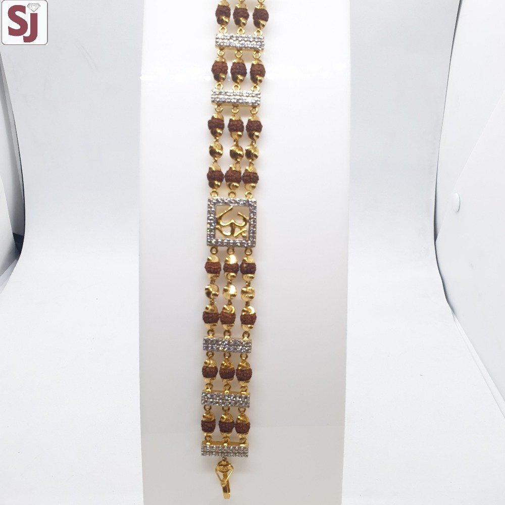 3 Line Om Rudraksh Lucky RLG-0032 Gross Weight-29.700 Net Weight-28.450