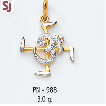 Om Swastik pendant pn-988