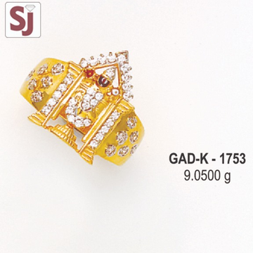 Tirupati Balaji Gents Ring Diamond GAD-K-1753