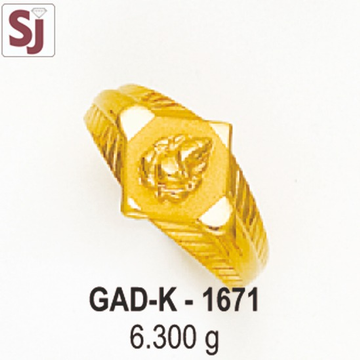 Ganpati Gents Ring Diamond GAD-K-1671