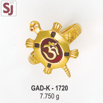 Om Tortoise Gents Ring Diamond GAD-K-1720