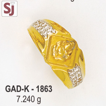 Ganpati Gents ring diamond gad-k-1863
