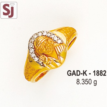 Sai Baba Gents Ring Diamond GAD-K-1882