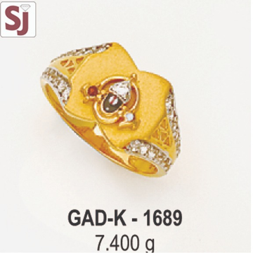 Tirupati Balaji Gents Ring Diamond GAD-K-1689