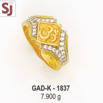 Om gents ring diamond gad-k-1837