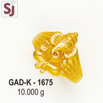 Ganpati Gents Ring Diamond GAD-K-1675