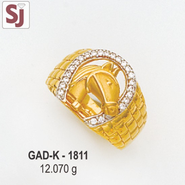 Horse Gents Ring Diamond GAD-K-1811