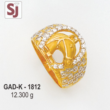 Horse Gents Ring Diamond GAD-K-1812