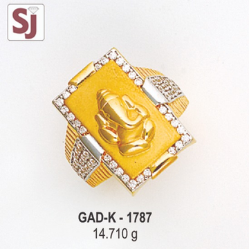 Ganpati Gents Ring Diamond GAD-K-1787