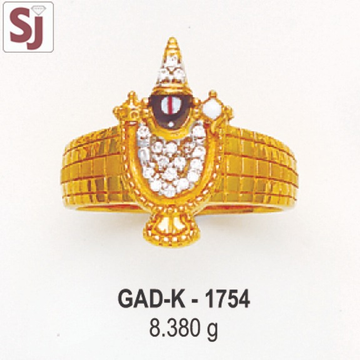 Tirupati Balaji Gents Ring Diamond GAD-K-1754