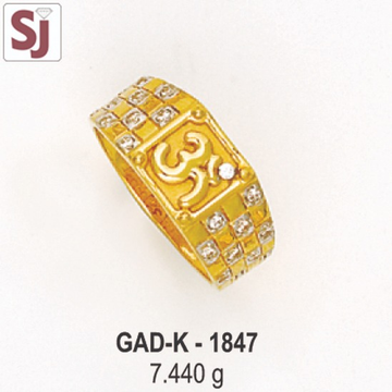 Om gents ring diamond gad-k-1847