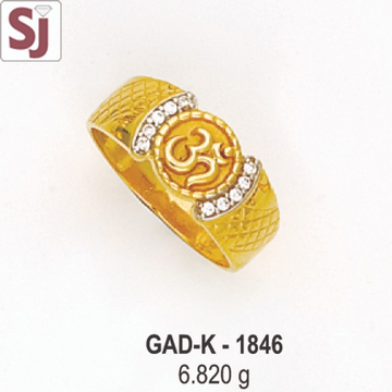 Om gents ring diamond gad-k-1846