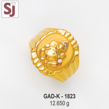 Ganpati Gents Ring Diamond GAD-K-1823