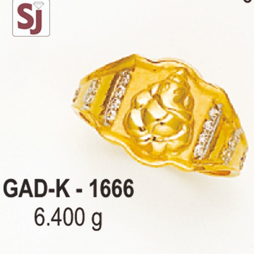Ganpati Gents Ring Diamond GAD-K-1666