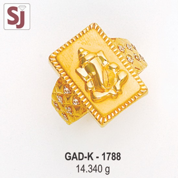 Ganpati Gents Ring Diamond GAD-K-1788
