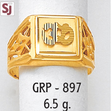 Om gents ring plain grp-897