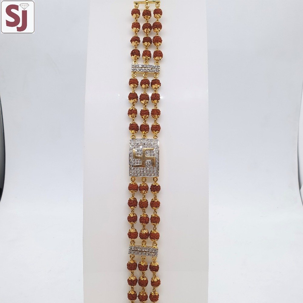 3 Line Swastik Rudraksh Lucky RLG-0030 Gross Weight-28.020 Net Weight-24.720