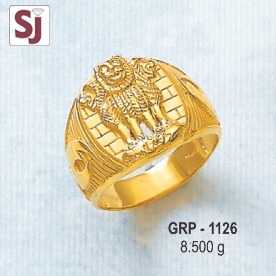 Ashok stambh gents ring plain grp-1126