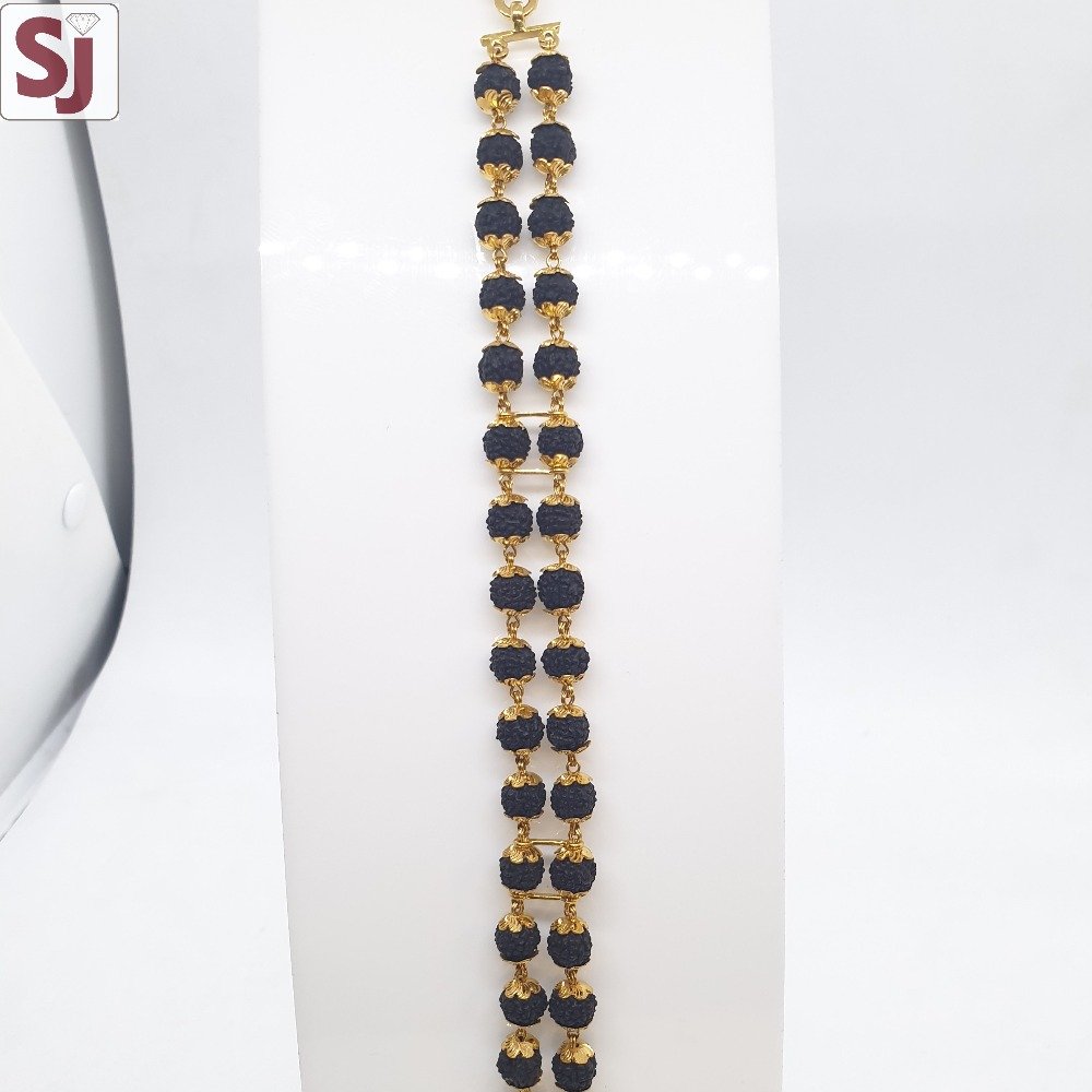 2 Line Rudraksh Lucky Black RLG-0025 Gross Weight-16.290 Net Weight-12.640