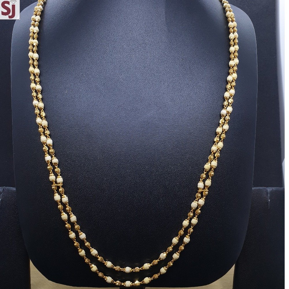 2 Line White Tulsi Mala TMG-0009 Gross Weight-21.500 Net Weight-20.610
