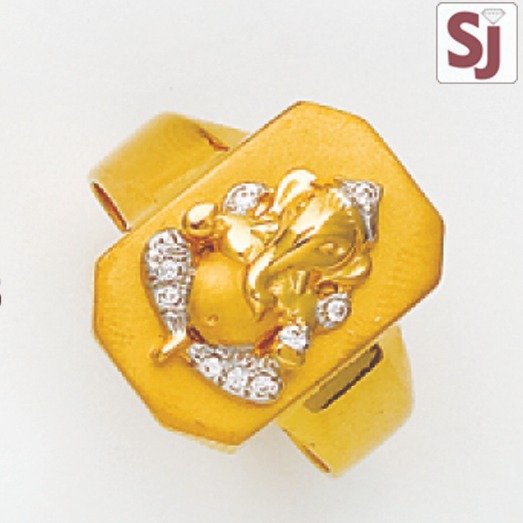Ganpati Gents Ring Diamond GAD-K-1825