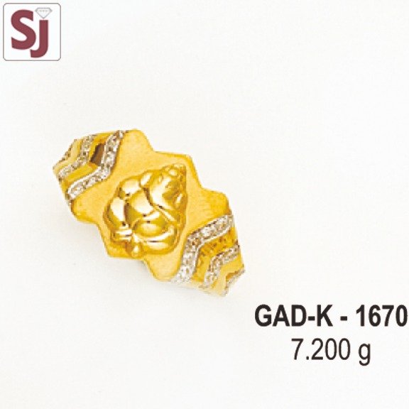 Ganpati Gents Ring Diamond GAD-K-1670