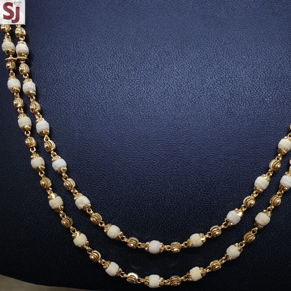 2 Line White Tulsi Mala TMG-0009 Gross Weight-21.500 Net Weight-20.610