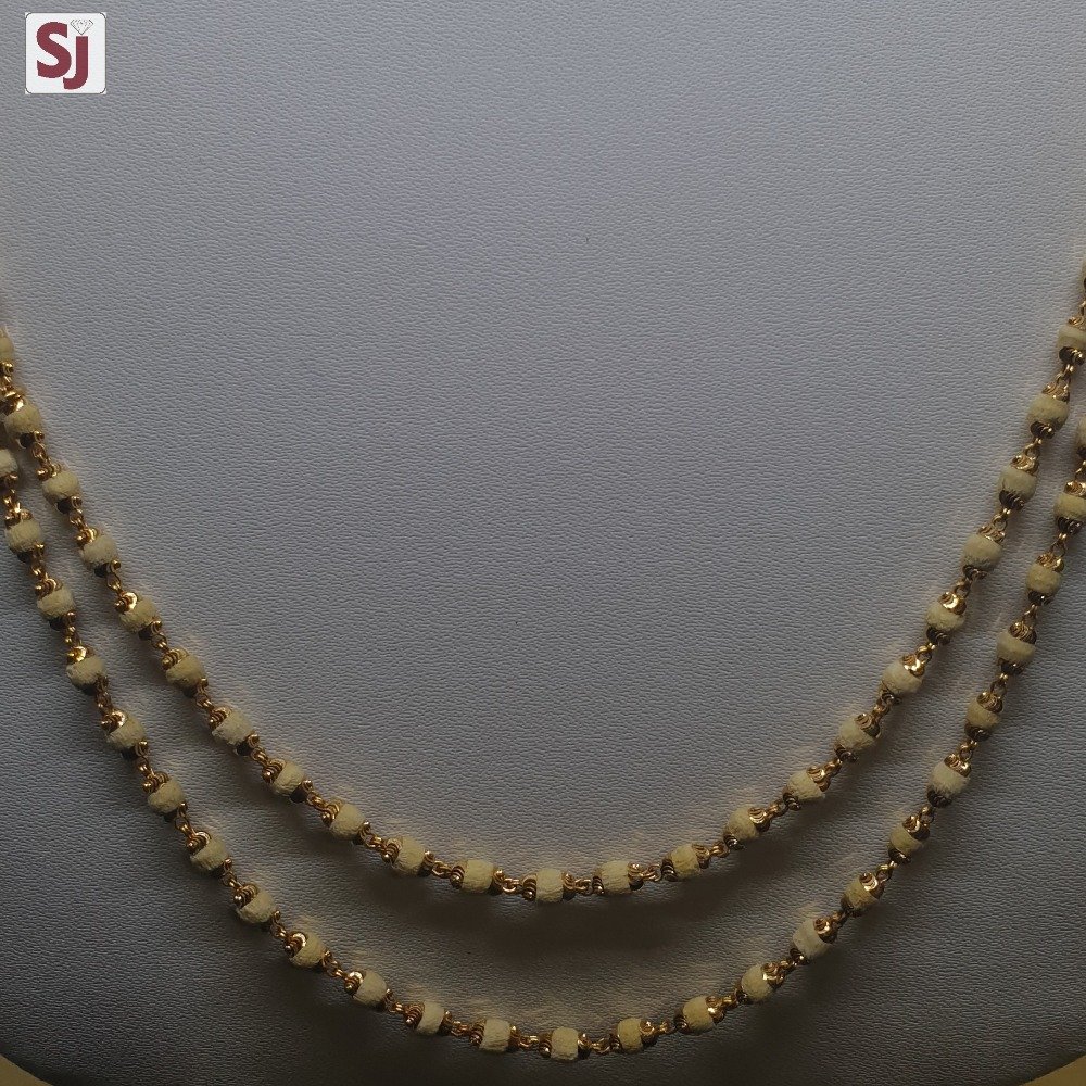 2 Line White Tulsi mala TMG-0021 Gross Weight-18.140 Net Weight-16.530