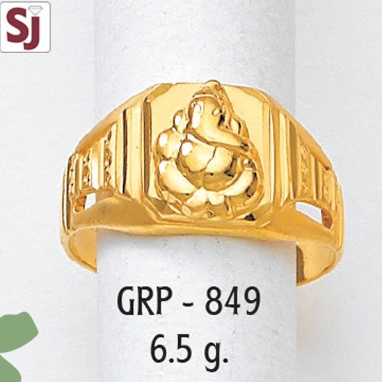 ganpati gents ring plain GRP-849