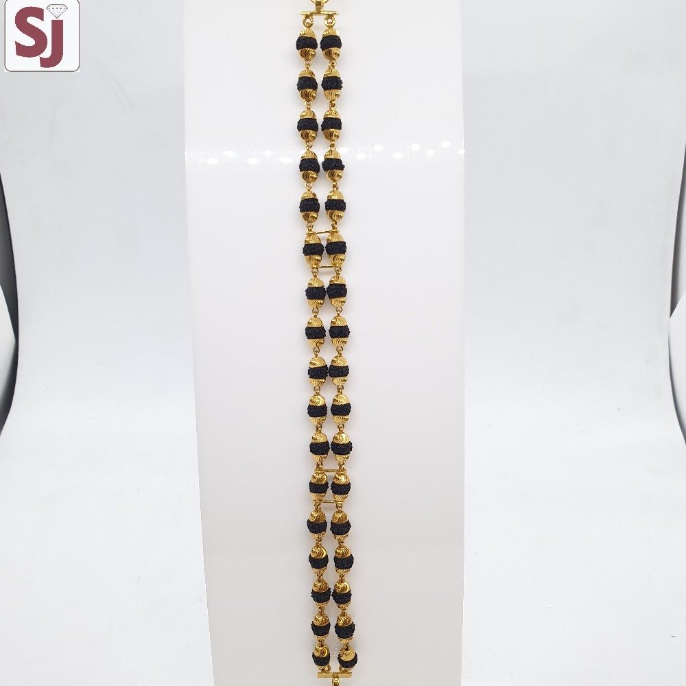 2 line rudraksh lucky black rlg-0026 gross weight-14.620 net weight-12.920