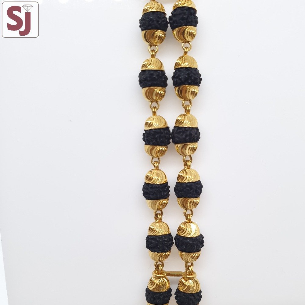 2 line rudraksh lucky black rlg-0026 gross weight-14.620 net weight-12.920