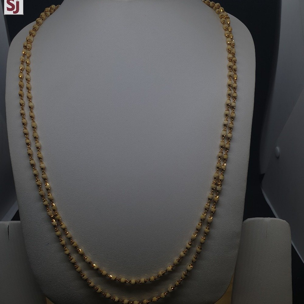 2 Line White Tulsi mala TMG-0021 Gross Weight-18.140 Net Weight-16.530